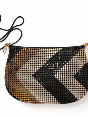 Vintage Metal Mesh Evening Bag Y2K Glam Shoulder Purse Rare